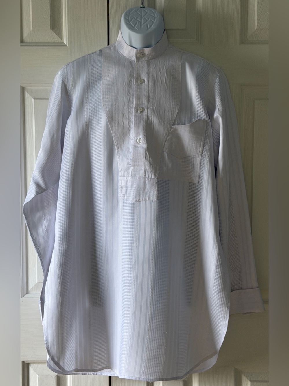 Handmade Men’s White Traditional African Dashiki Tunic Shirt | Grandad Collar